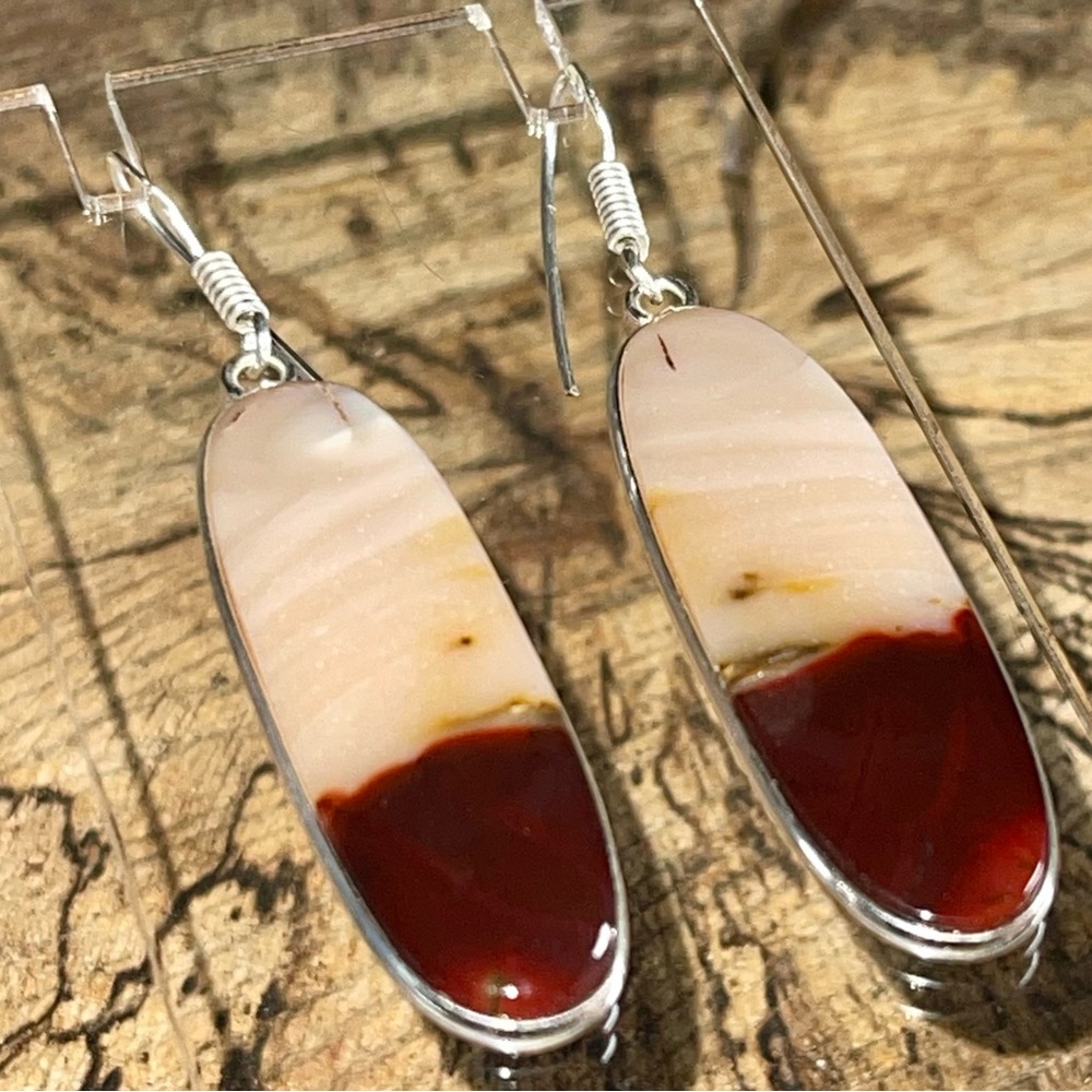 Mookaite Jasper Earrings 2 1/4”